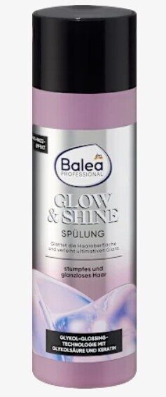 Balea Professional kondicionieris Glow & Shine, ar glikolskābi un keratinu, 200 ml
